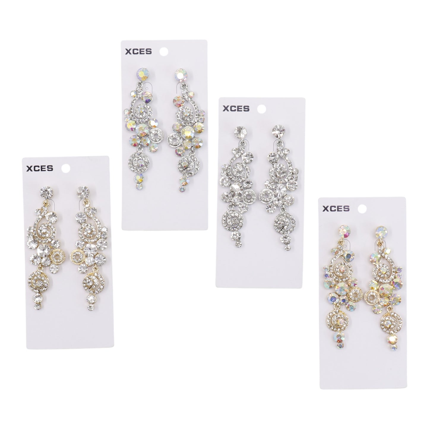 Oval Crystal Drop Bridal Earring JE72996 (3PAIR)