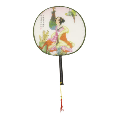 Elegant Vintage Chinese Hand Held Paddle Fan FN9472 (12PC)