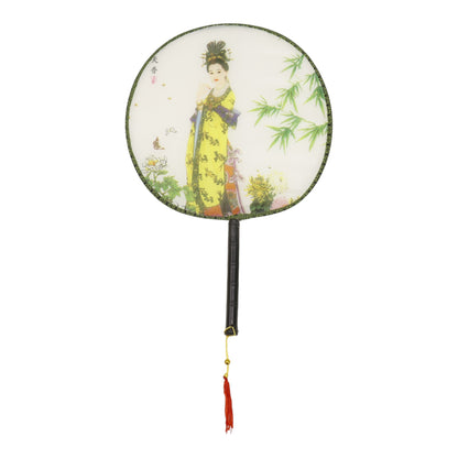 Elegant Vintage Chinese Hand Held Paddle Fan FN9472 (12PC)