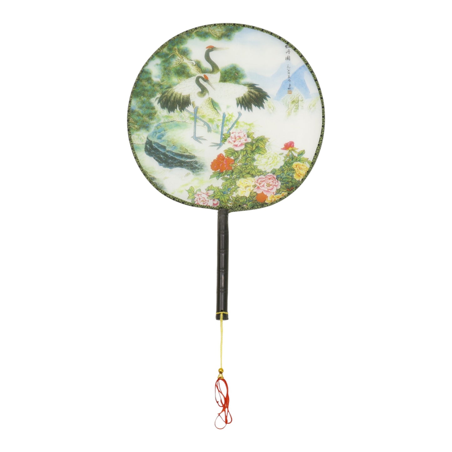 Elegant Vintage Chinese Hand Held Paddle Fan FN9472 (12PC)