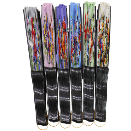 Butterfly Flower Garden Hand Held Folding Fan FN0444 (12PC)