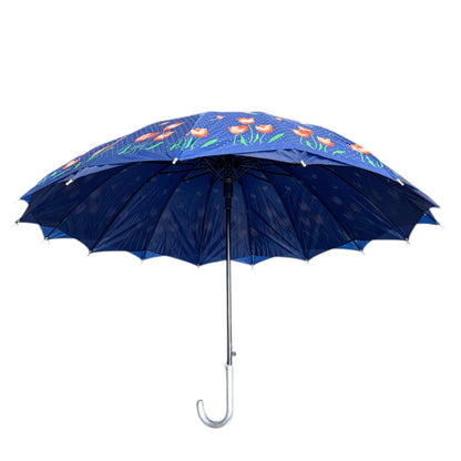 Double Layered Adults Floral 16 Panel Umbrella UM6012 (12PC)