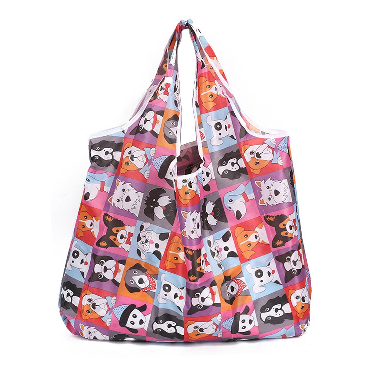 Puppy Printer Large Foldable Tote Nylon Reusable Grocery Bags 12Pack SS6115-22 (12PC)