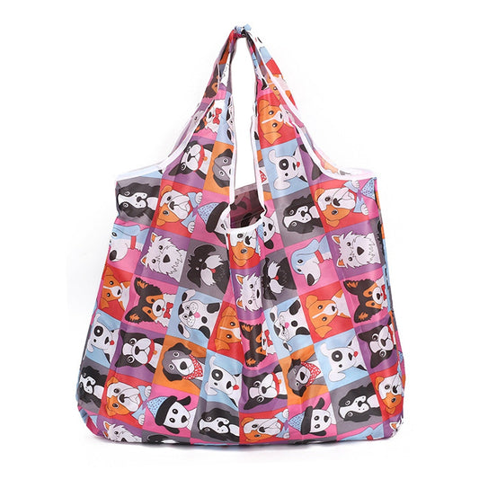 Puppy Printer Large Foldable Tote Nylon Reusable Grocery Bags 12Pack SS6115-22 (12PC)
