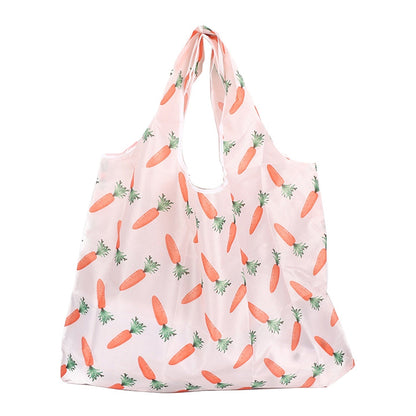 Carrot Print Large Foldable Tote Nylon Reusable Grocery Bags 12Pack SS6115-23 (12PC)