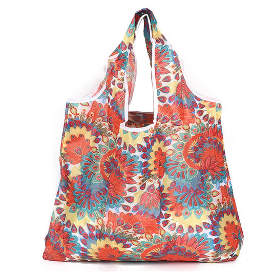 Large Foldable Tote Nylon Reusable Grocery Bags 12Pack SS6115-24 (12PC)