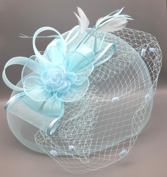 Fascinator Kentucky Derby & Tea Party Flower Feather Hat FF811. (3PC)