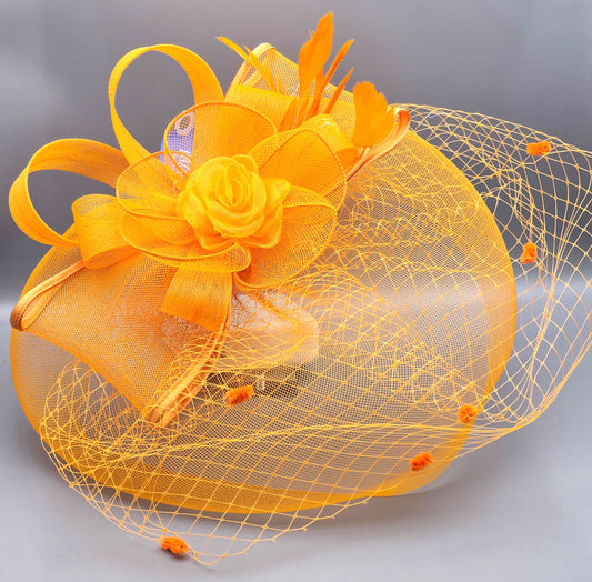 Fascinator Kentucky Derby & Tea Party Flower Feather Hat FF811 (3PC)