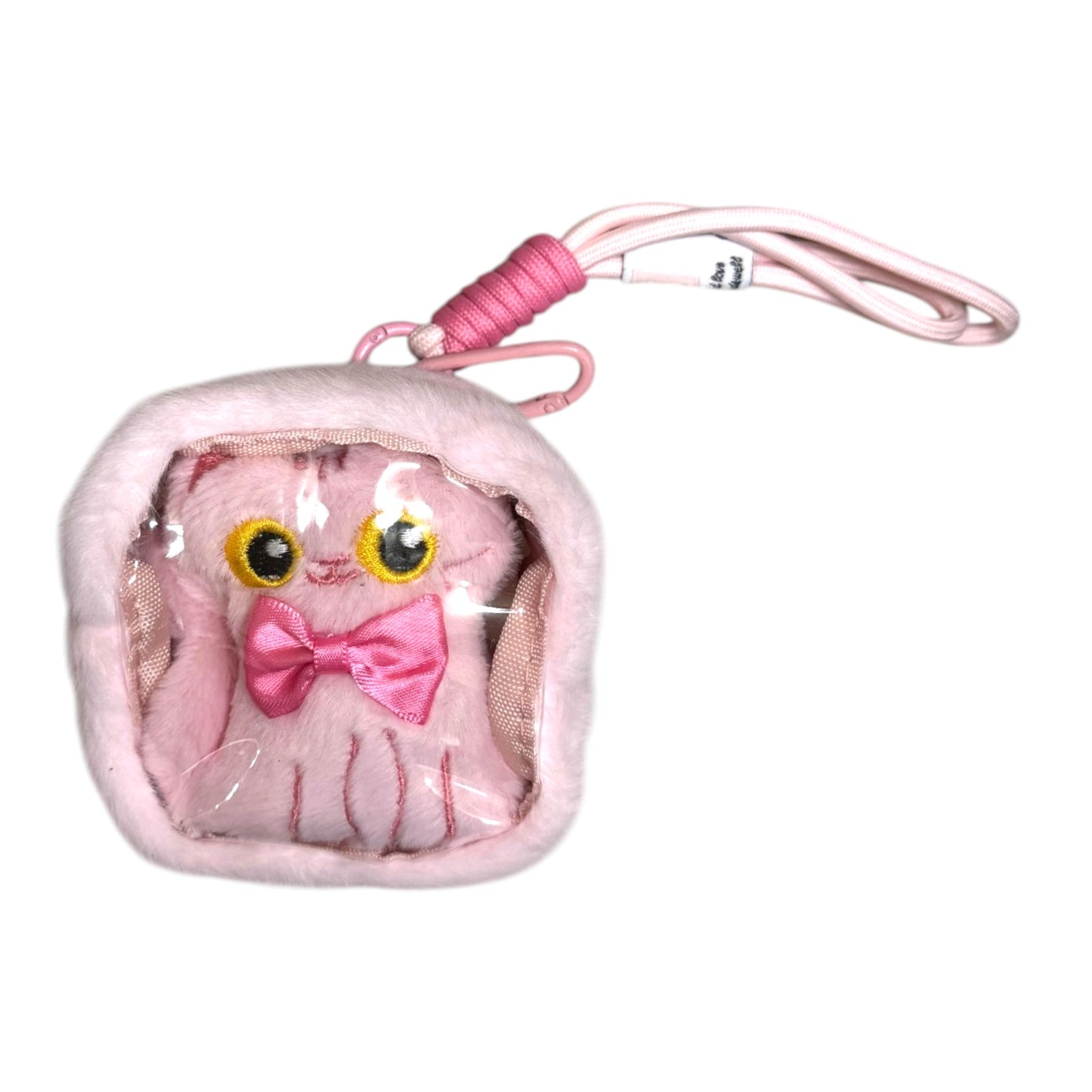 Cute Black Cat With Pink Ribbon Hanging Pendant Coin Purse SS6302-1 (12)