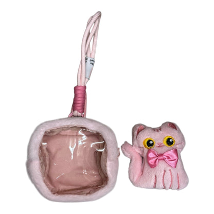 Cute Black Cat With Pink Ribbon Hanging Pendant Coin Purse SS6302-1 (12)