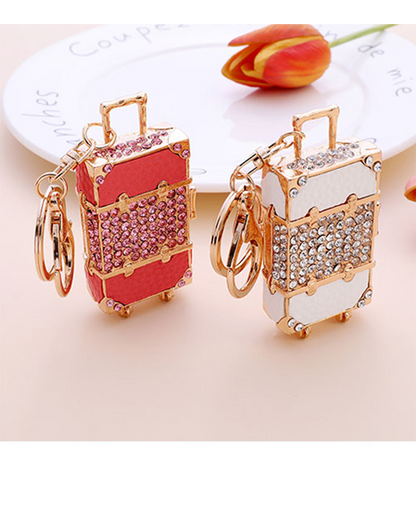 Cute Suitcase-Shaped Rhinestone Keychain and Bag Charm JK6303-22 (12)