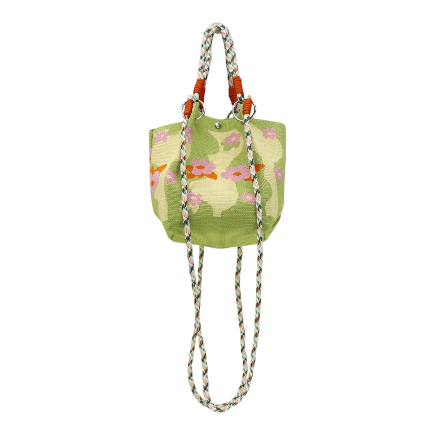 Flower Pattern Women's Knitted Bucket Bag JB6316-7 (3PC)
