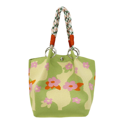 Flower Pattern Women's Knitted Bucket Bag JB6316-7 (3PC)