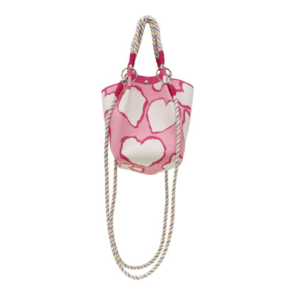 Heart Pattern Women's Knitted Bucket Bag JB6316-4 (12PC)