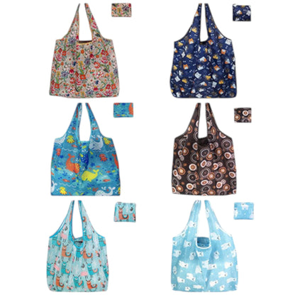 Large Foldable Tote Nylon Reusable Grocery Bags 12Pack JB6228-6 (12PC)