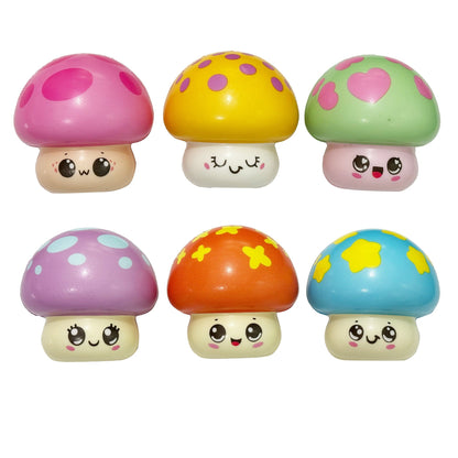 Cute Colorful Mushroom Foam Sponge Squishy Toy SS6425-14 (12PC)