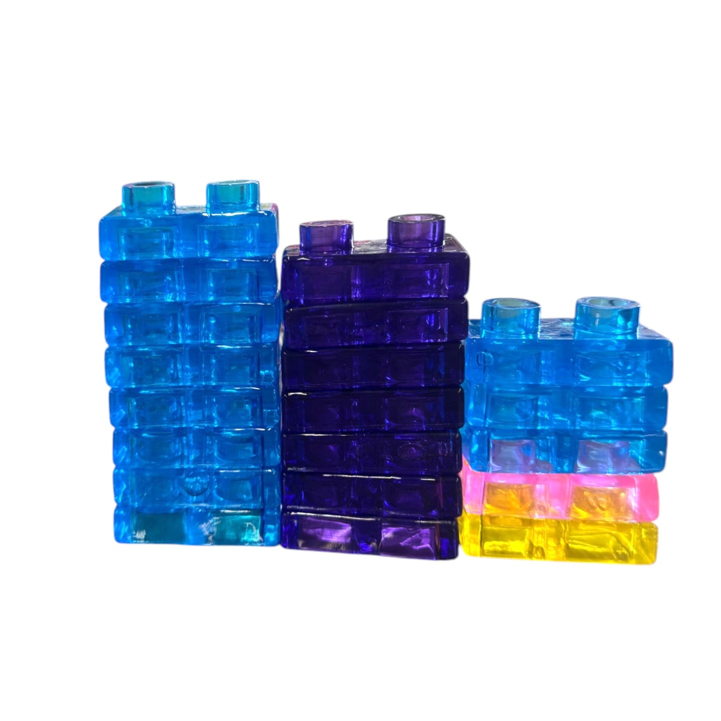 58 Count Colorful Gummy Squishy Sensory Building Block Toy ZPH-58 (12PC)