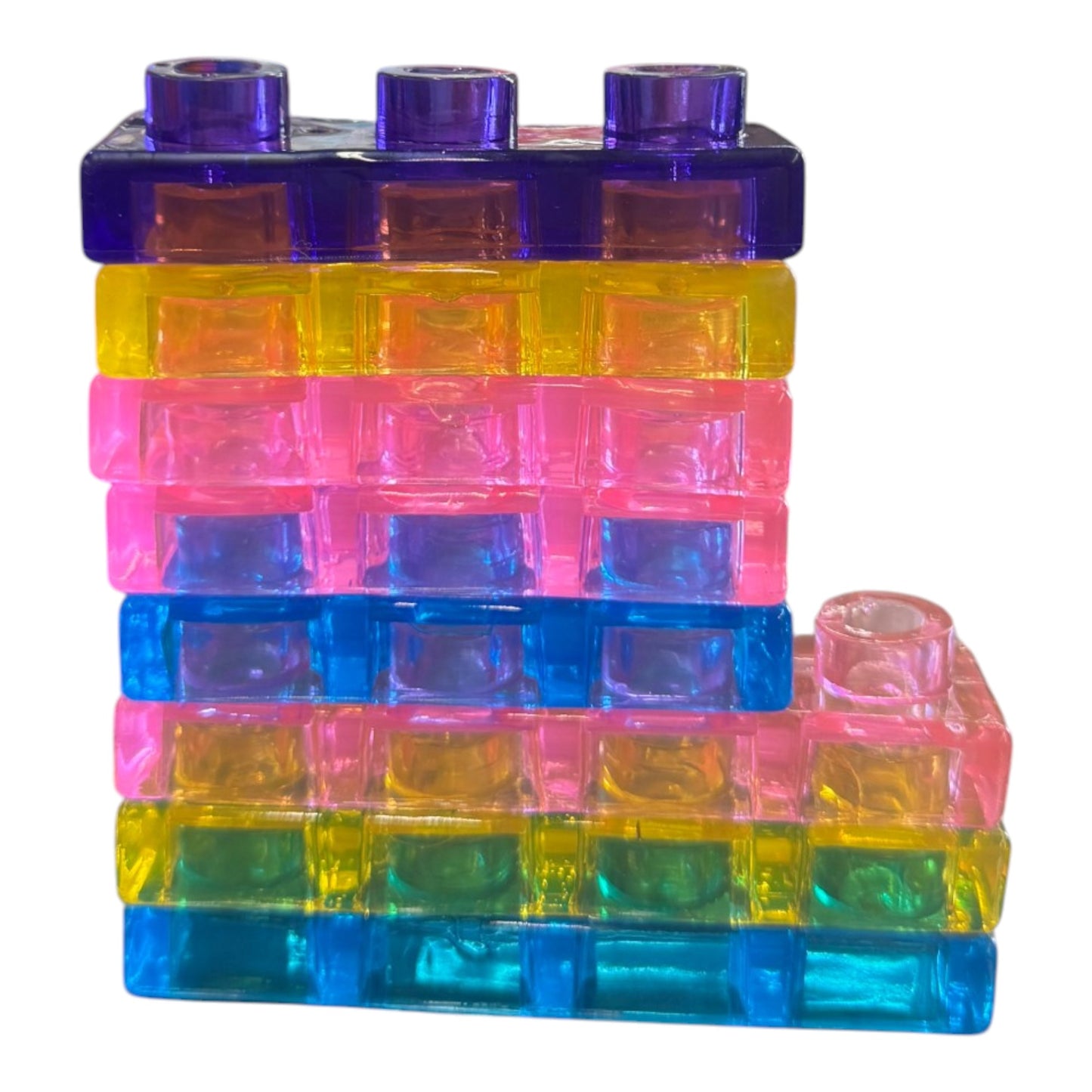 58 Count Colorful Gummy Squishy Sensory Building Block Toy ZPH-58 (12PC)