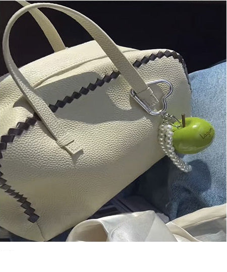 Cute Green Apple With Pearl Keychain and Bag Charm JK6413-1 (12)