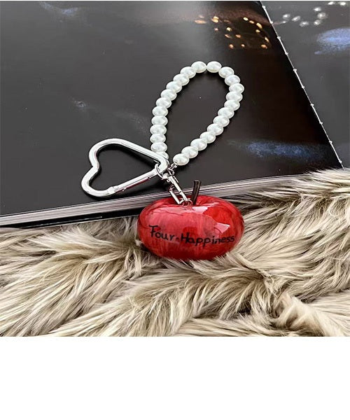 Cute Red Apple With Pearl Keychain and Bag Charm JK6413-2 (12)