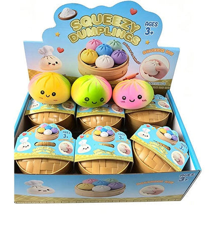 Rainbow Soft Slime Filled Squishy Dumpling JT6512-15 (12PC)
