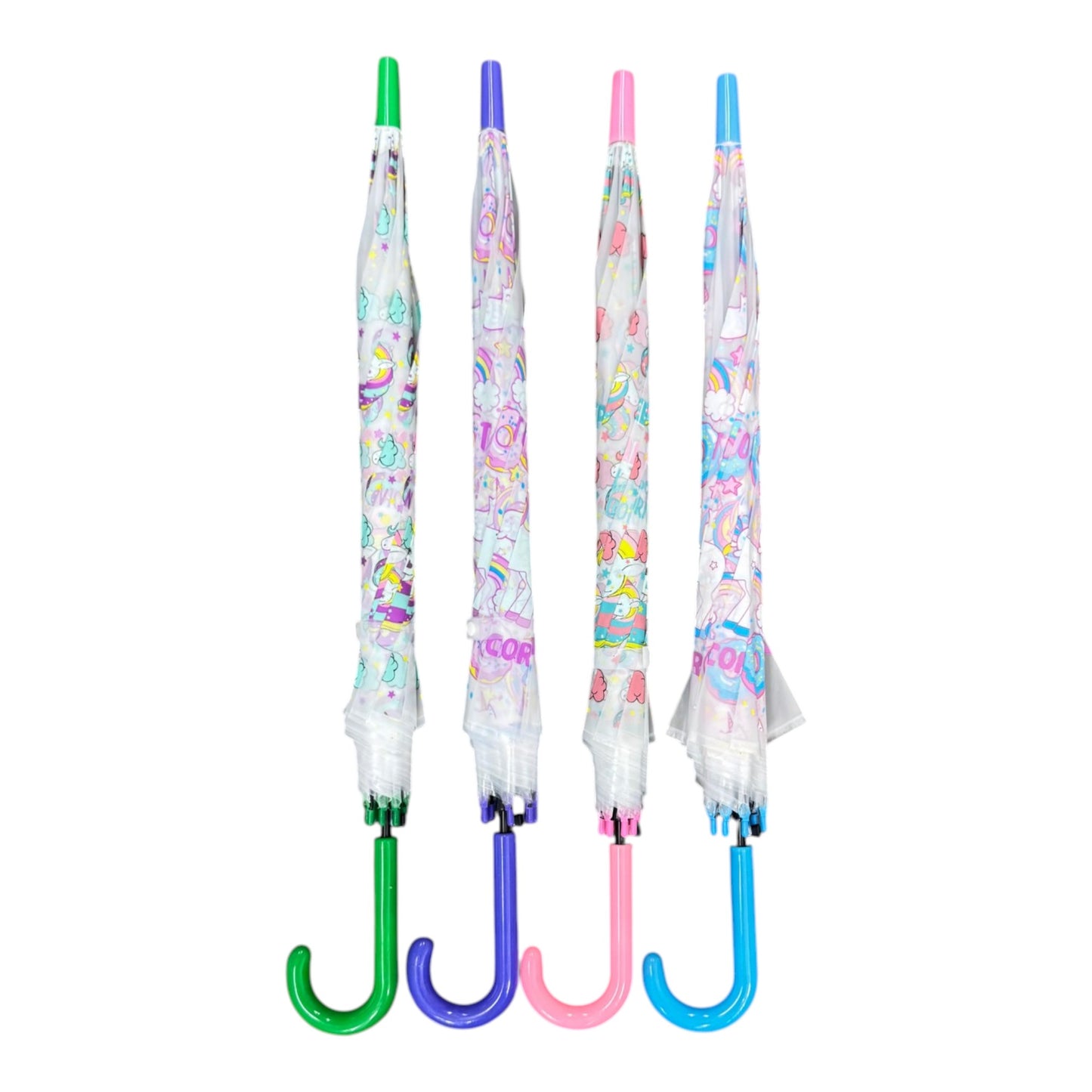 Kids Clear Animal Rainbow Auto Open-Fold Umbrella UM5021 (12pc)