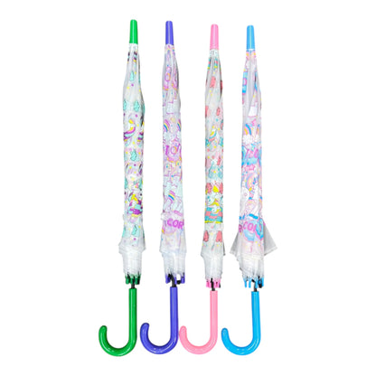 Kids Clear Animal Rainbow Auto Open-Fold Umbrella UM5021 (12pc)