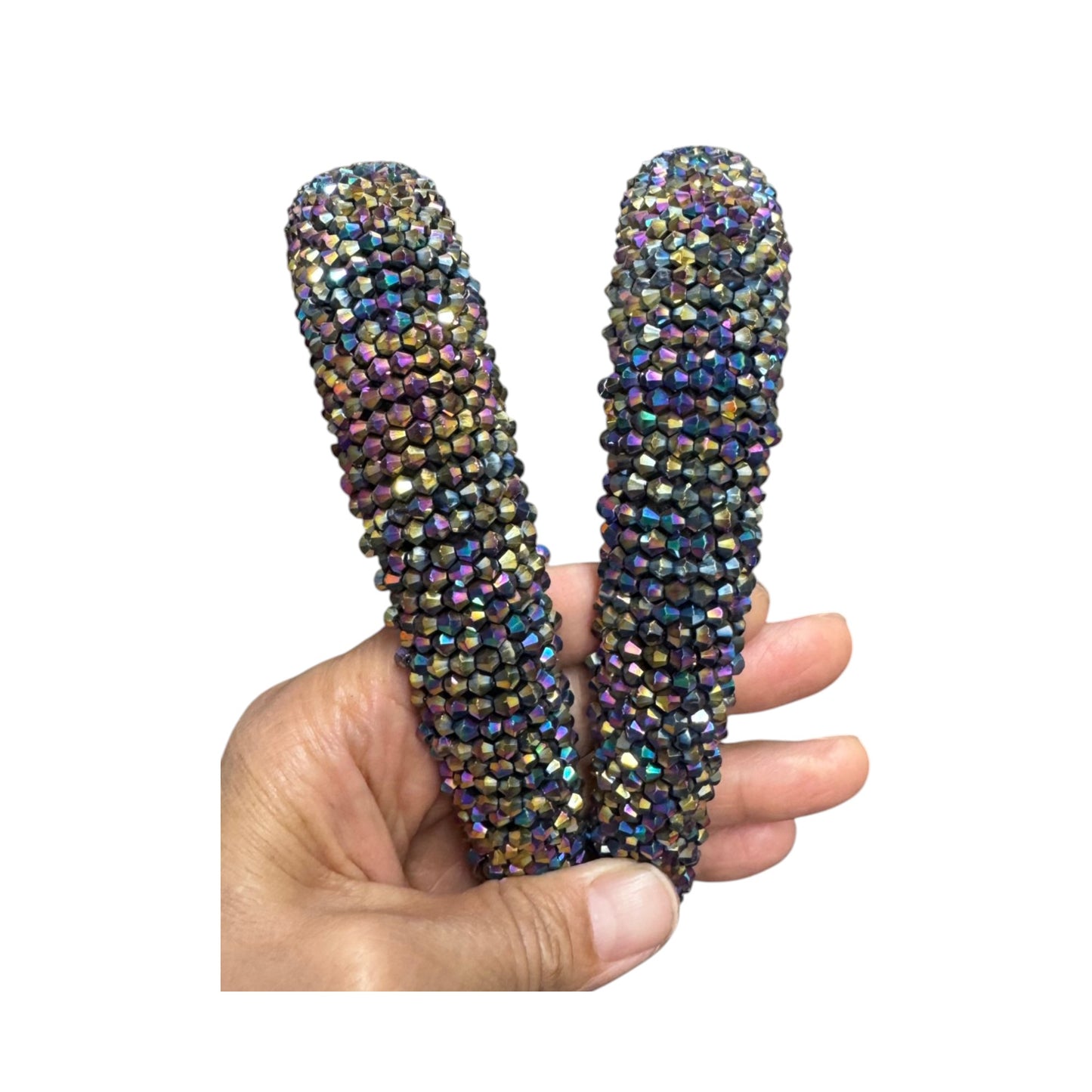 Multi Crystal Beaded Headband HB1203-2. (12PC)