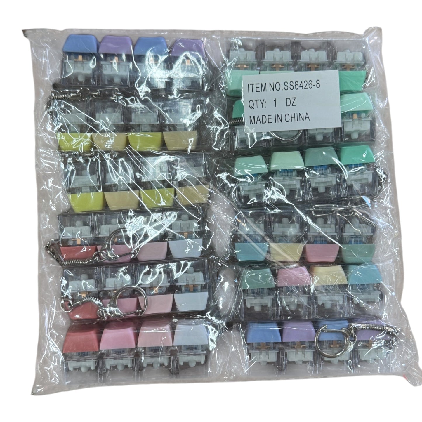 Pastel Click Keycap Fidget Keychain SS6426-8 (12)