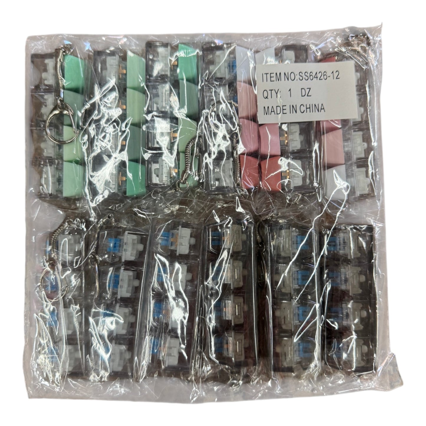 Pastel Click Keycap Fidget Keychain SS6426-12 (12)