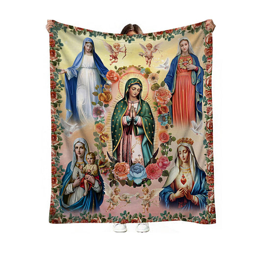 Our Lady of Virgin Mary Graphic Blanket 51122-49 (6PC)