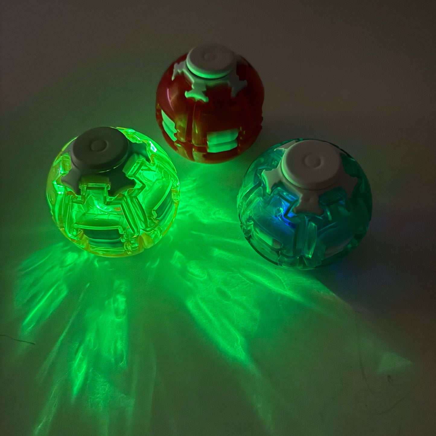 Press Spin Glowing 3D Fingertip Spinner Stress Relief Rotating Light Up Toy QY311 (24PC)