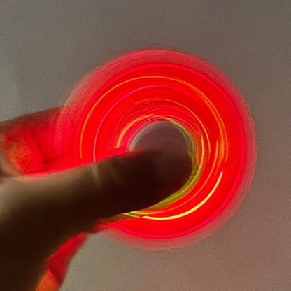 Press Spin Glowing 3D Fingertip Spinner Stress Relief Rotating Light Up Toy QY311 (24PC)
