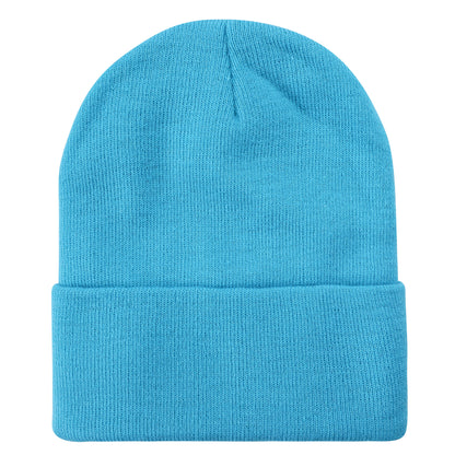 Solid Color Plain Long Beanie BP100-C (12PC)