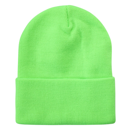 Solid Color Plain Long Beanie BP100-C (12PC)