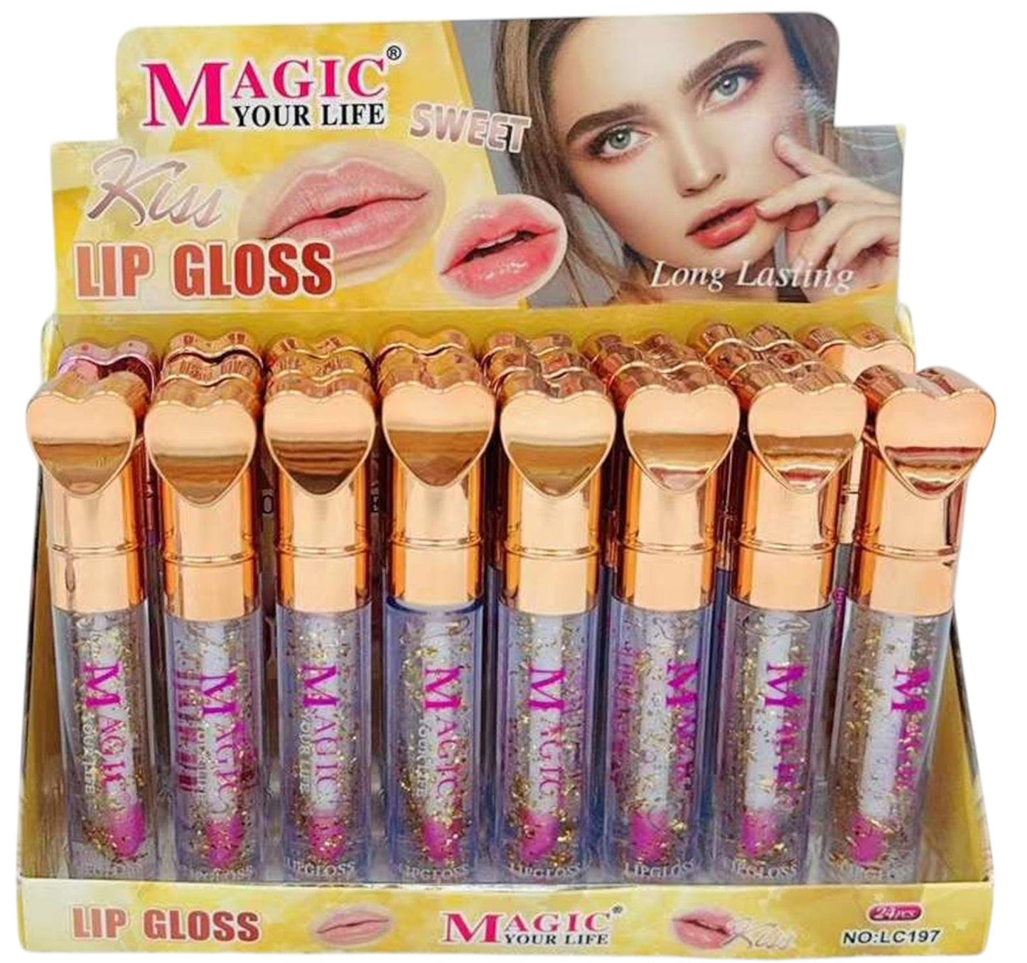 Magic Your Life Heart Lip Gloss LC197 (24PC)