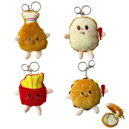 FASTFOOD COMPACT MIRROR KEY CHAIN MR41220-11 (12PC)