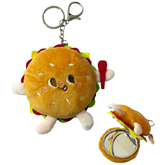 FASTFOOD COMPACT MIRROR KEY CHAIN MR41220-11 (12PC)