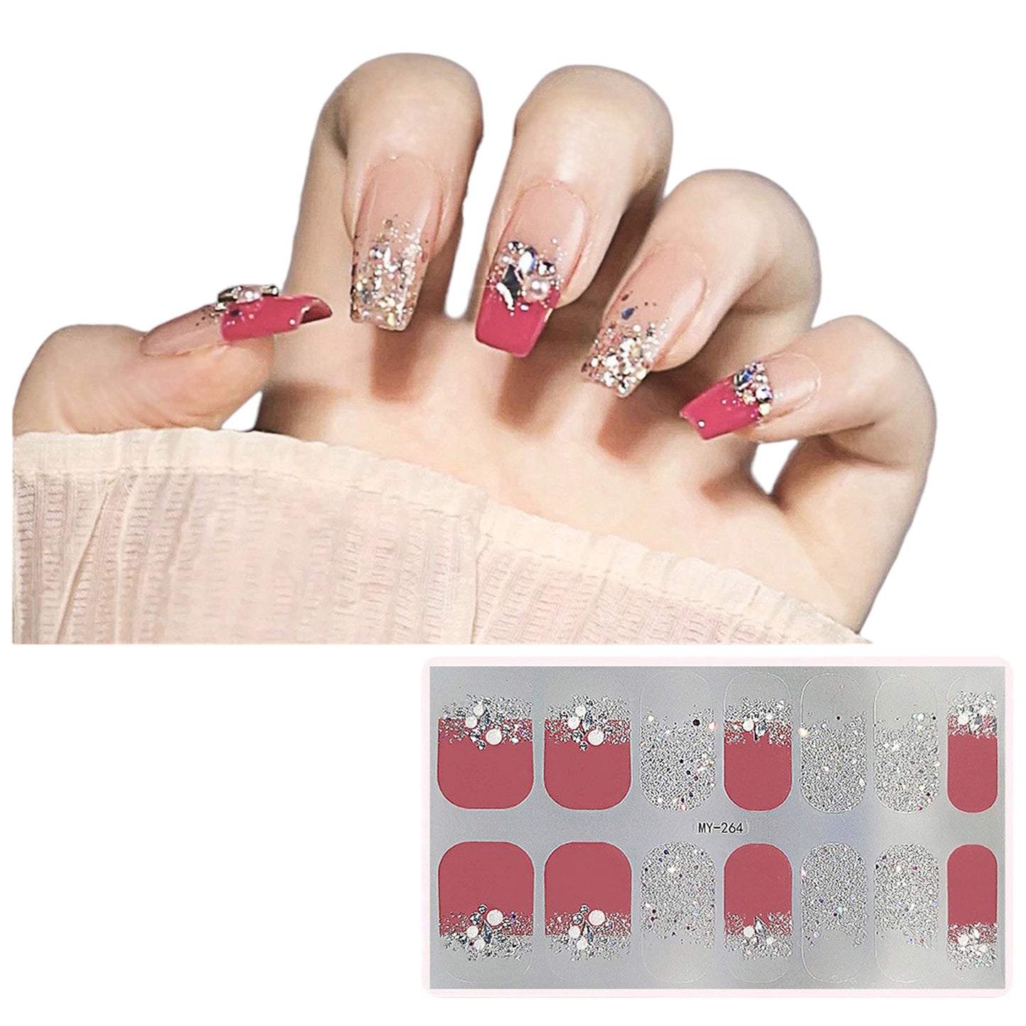Gel Nail Sticker MY264 (12PC)