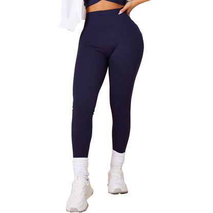 Elasticized Waistband Navy Leggings LGR3 (6PC)