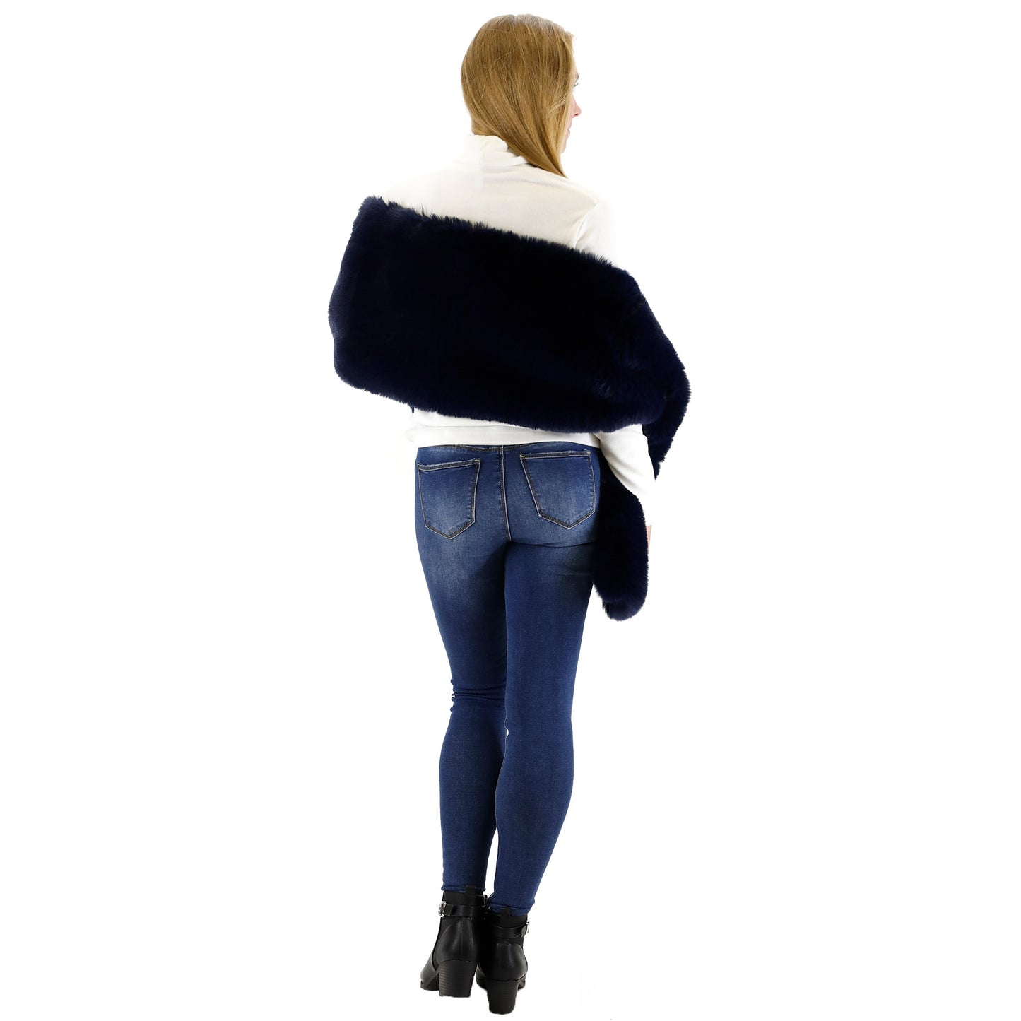 MINK FUR SHAWL WIDE P3735 (3PC)