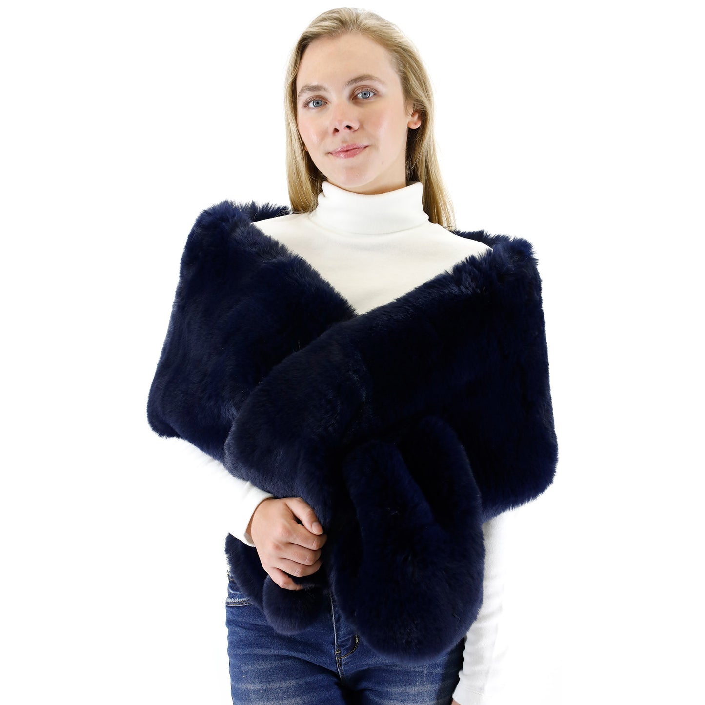 MINK FUR SHAWL WIDE P3735 (3PC)