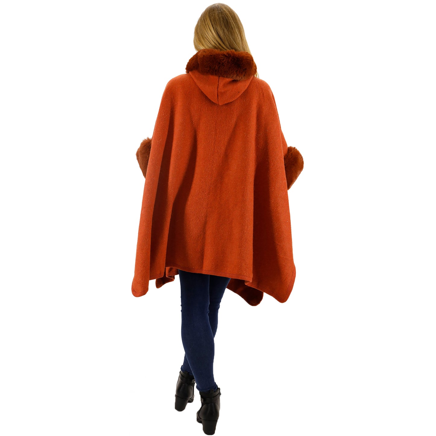 FUR HOODIE SHAWL P183 (3PC)