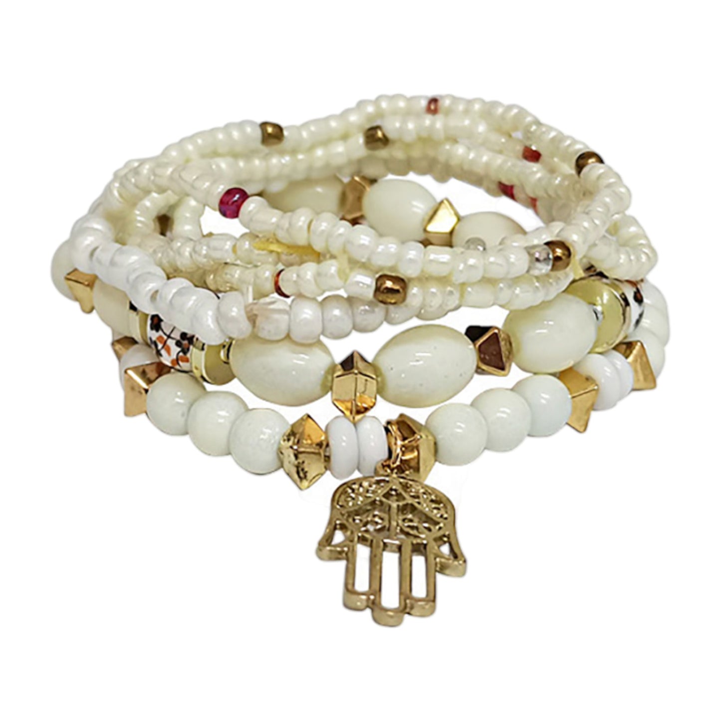 Hamsa Charm Bead Bracelet BR2521-74. (12PC)