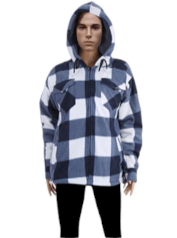 Men's Plaid Hoodie Winter Outerwear P4024 (6PC)