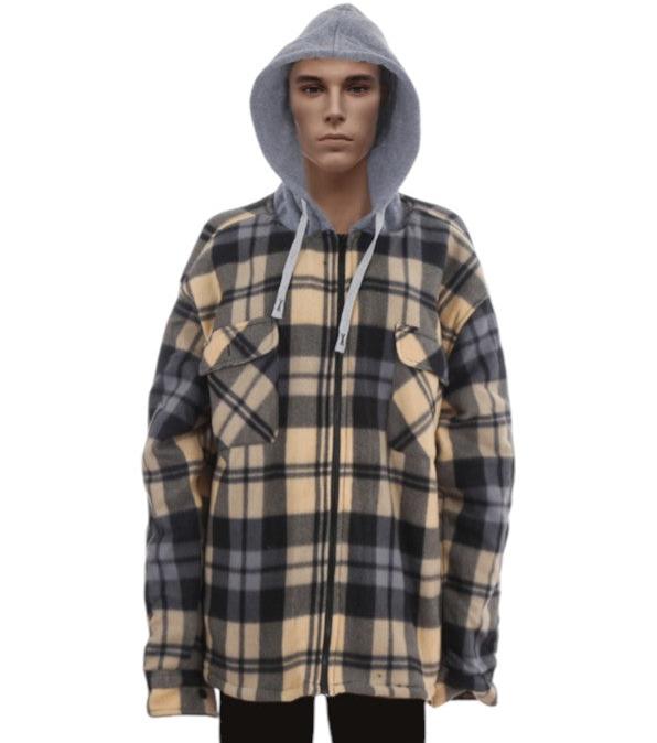 Men's Plaid Hoodie Winter Outerwear P4303 (6PC)