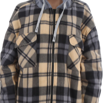 Men's Plaid Hoodie Winter Outerwear P4303 (6PC)