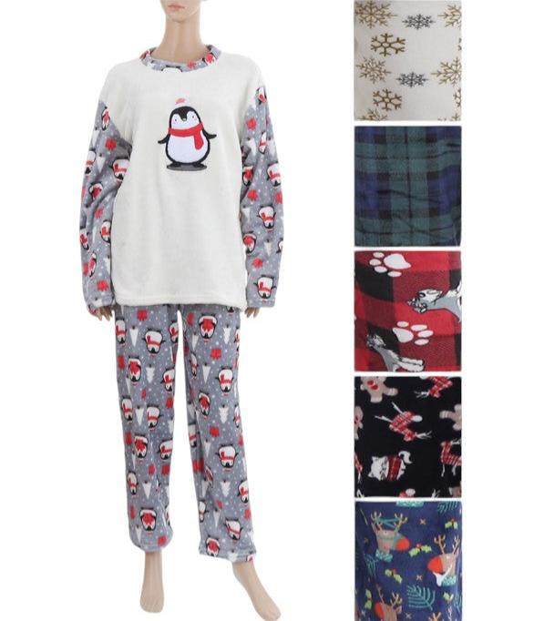 Women's Fleece Pajama Set P4314 (12PC)