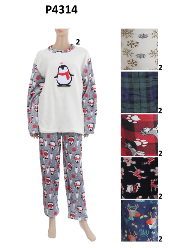 Women's Fleece Pajama Set P4314 (12PC)