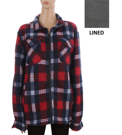Women's Winter Lining Outerwear Plaid P4368 (6PC)